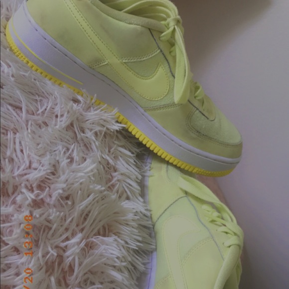 green yellow air force ones